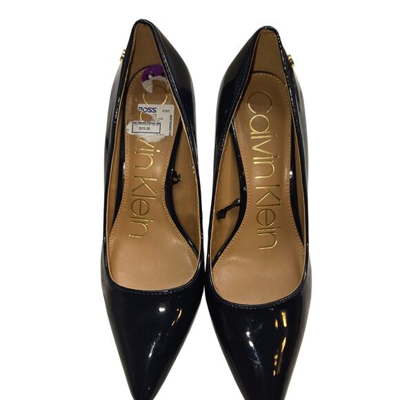 Calvin Klein 6.5 Women's Dress Shoes Navy  Heels  Closed Toe 6 1/2 - Picture 1 of 7